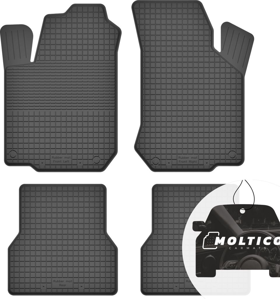 Gummimatten mit Rand Auto Fußmatten Gummi Automatten Passgenau 4-teilig Set - passend für Opel Combo B 1993-2000