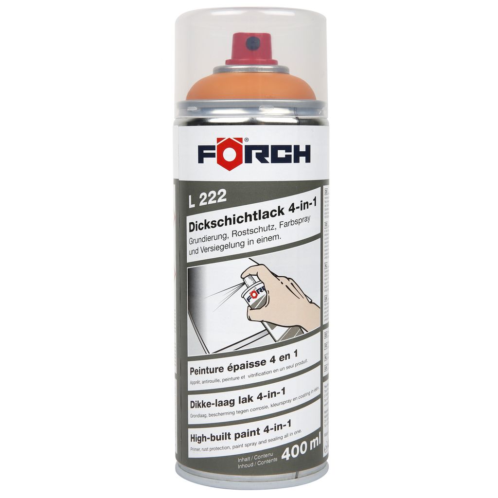 FÖRCH L222 Dickschichtlack 4-in-1 - 0.4 Liter RAL 2011 Tieforange
