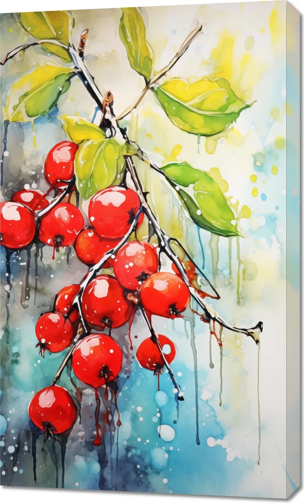 Toile 60x100cm Symphonie fruits sanglants - Déco Murale Moderne