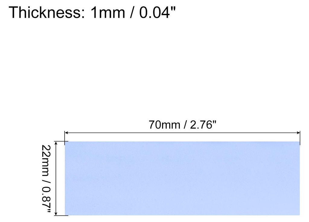 6er-Pack M.2 W?rmeleitpad 70x22x1mm fš¹r PC M.2 2280 NVMe SSD Kš¹hlk?rper Kš¹hler