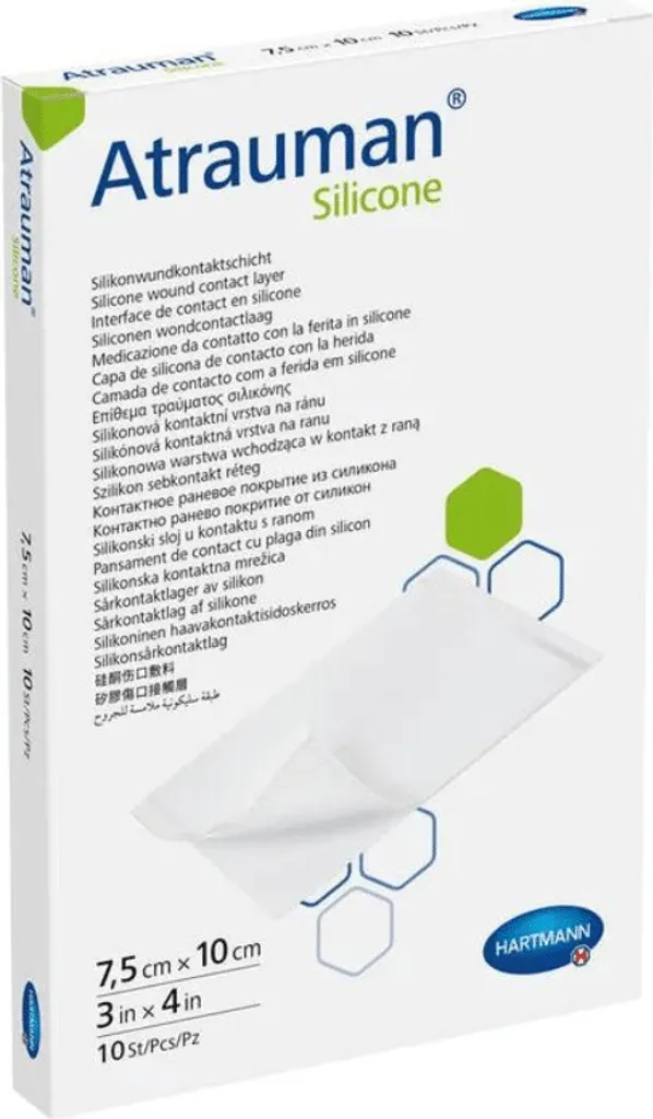 Hartmann Atrauman Silicone 7,5 x 10 cm - Pansement stérile (10 pièces)