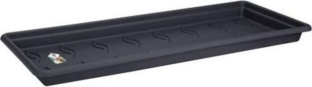 Untersetzer für Pflanzgefäße Elho Green Basics 60, Vivre Noir, XXL, Ø 54,9 x H 4,6 cm, Außenbereich, Wasserauffang