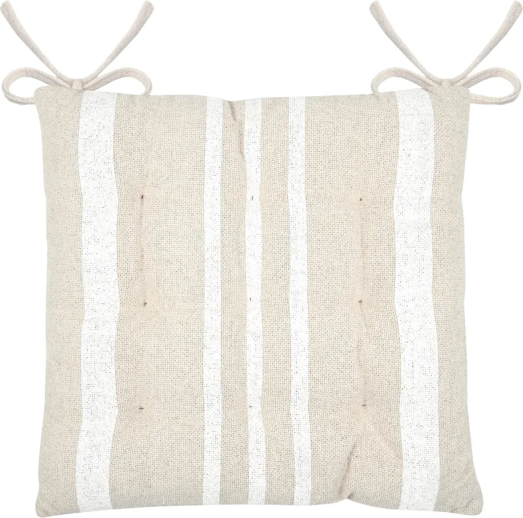 Coussin de chaise à rayures 40x40 cm - Galette de chaise déhoussable