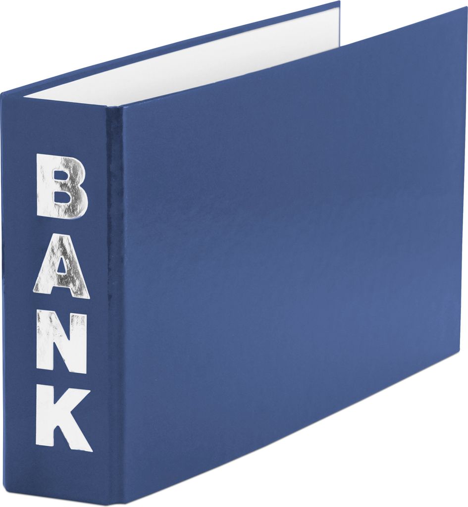 3 Bankordner / 140x250mm / für Kontoauszüge / Farbe: blau