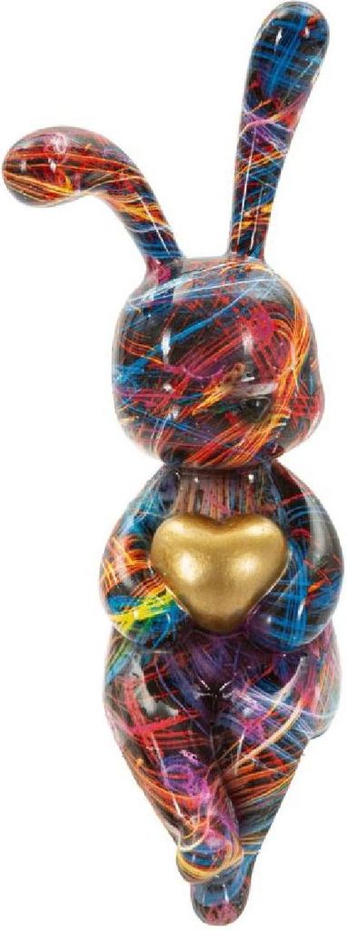 Mauro Ferretti Dekofigur Coniglietto Psyco Hase Multicolor 23cm Polyresin