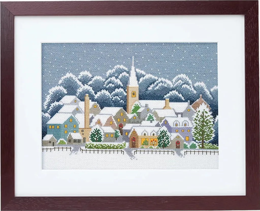 Kit Ricamo Olympus Cotswolds Winter - Punto Croce Premium 23x32cm