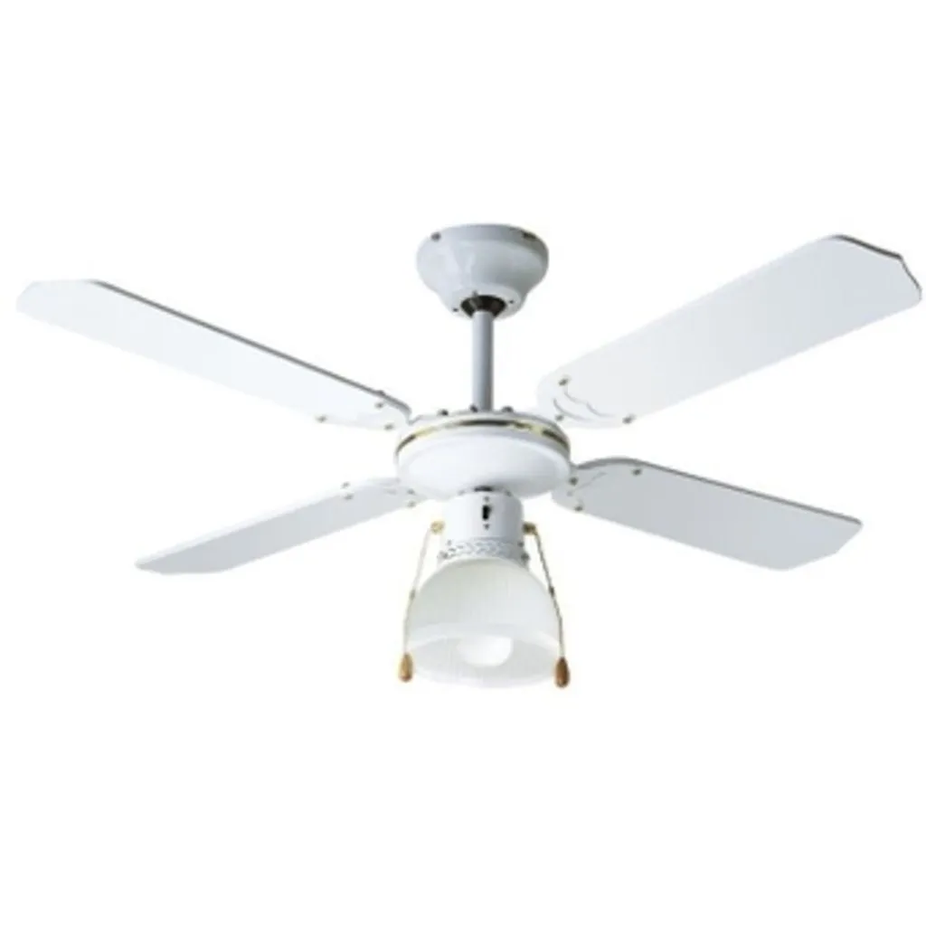 Ventilateur de plafond blanc avec éclairage E27 Perenz 7064B 105 cm