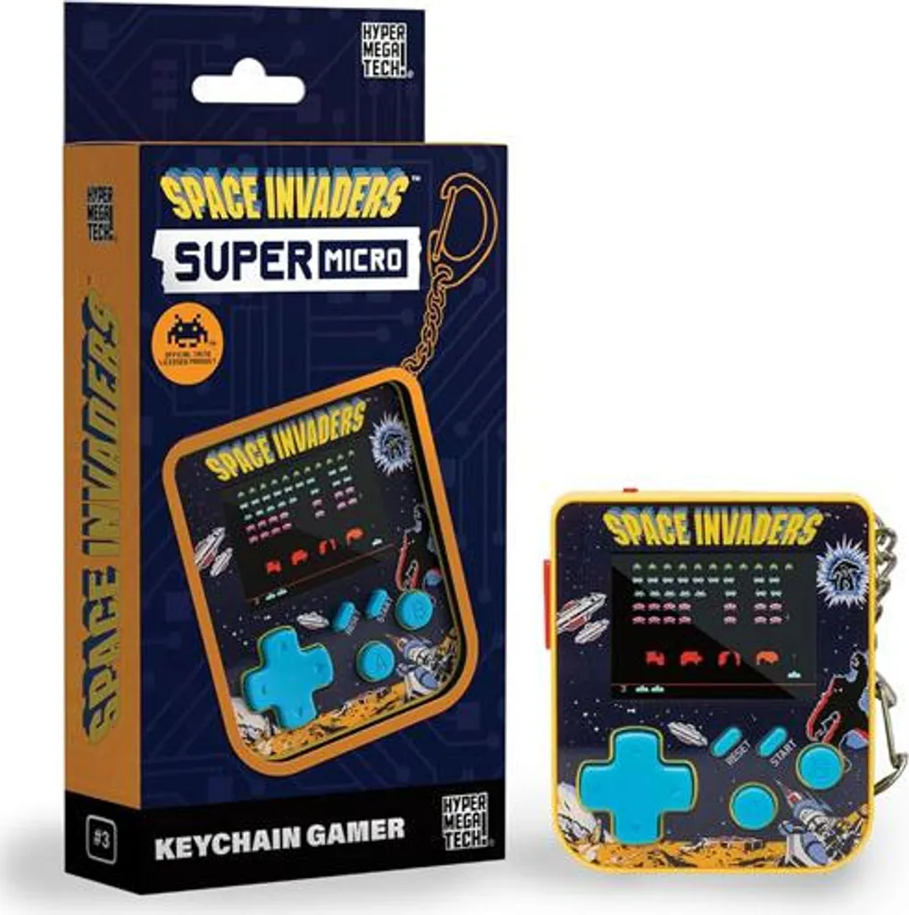 Mini Console Portatile Space Invaders - Portachiavi Gamer Originale