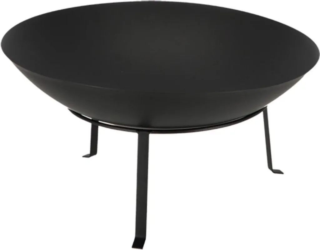 Bol à feu noir Ø 60 cm en acier robuste - Braséro extérieur de jardin