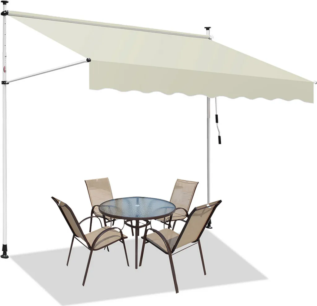 Tenda da Sole a Morsetto 350x120cm | Protezione Balcone Senza Buchi