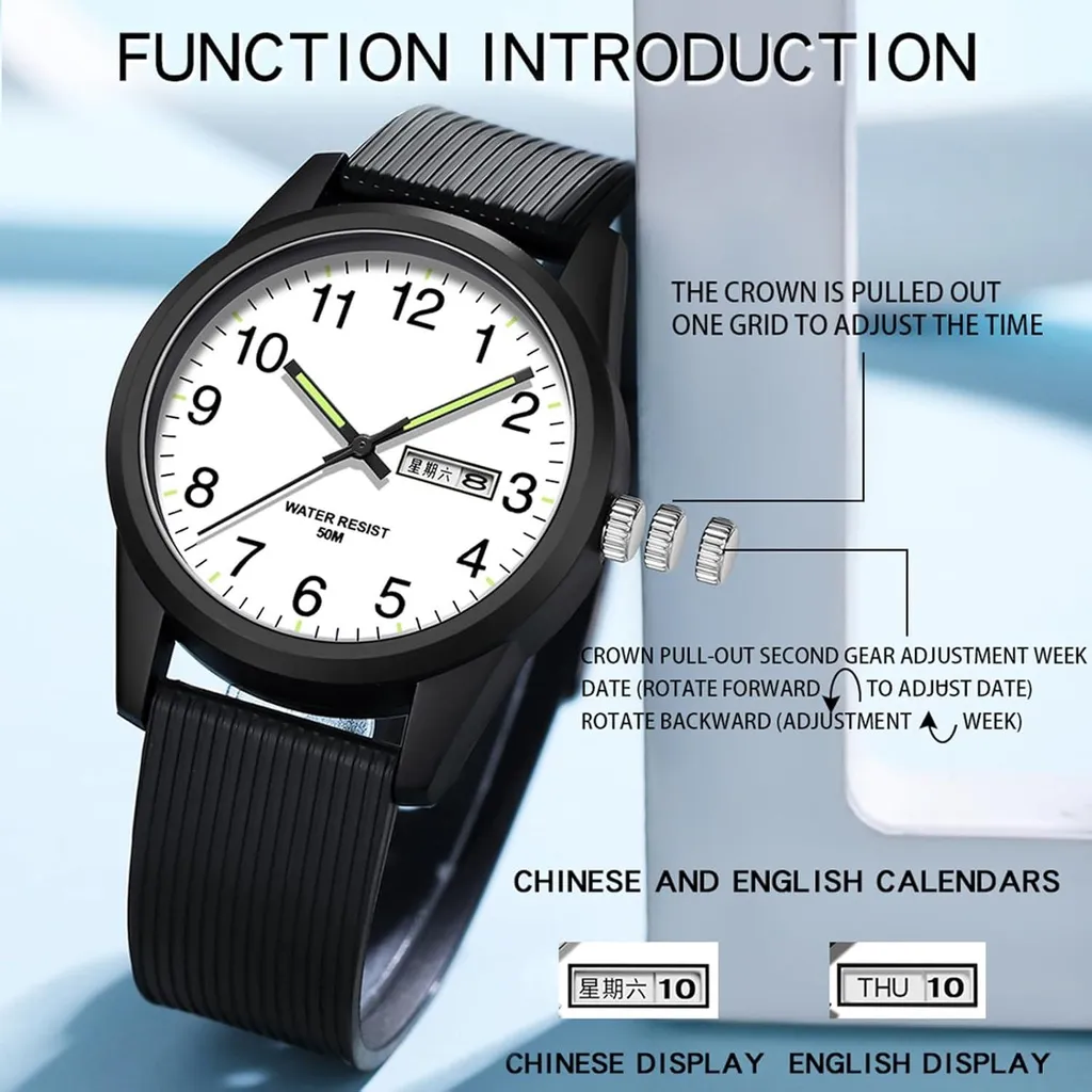 RORIOS Orologio Semplice Elettronico Orologio da Polso Digitale