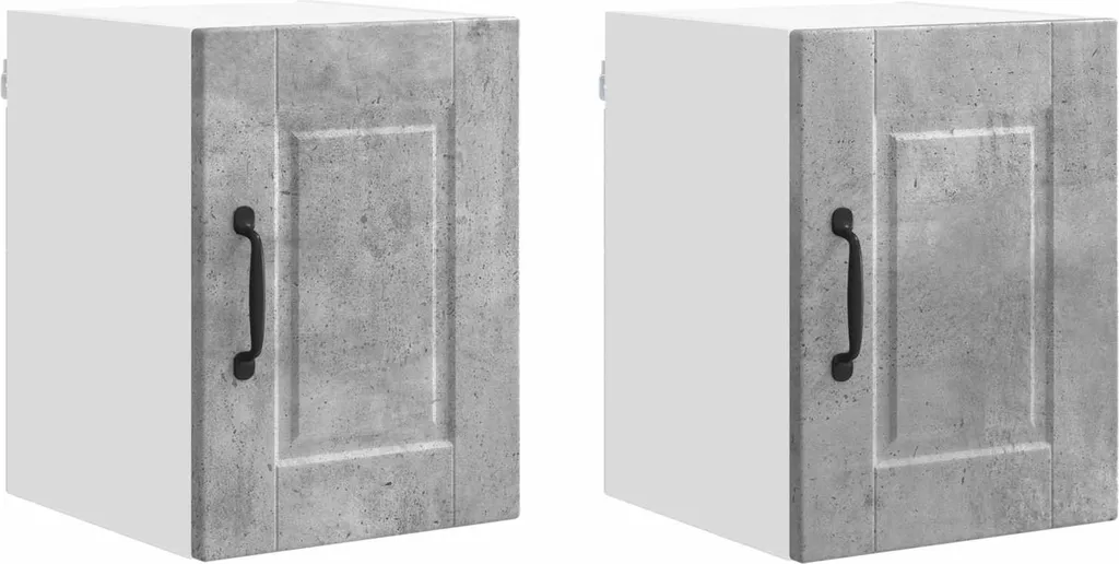 vidaXL Armadio da cucina 2 pezzi grigio cemento 30 x 31 x 40 cm materiale a base di legno