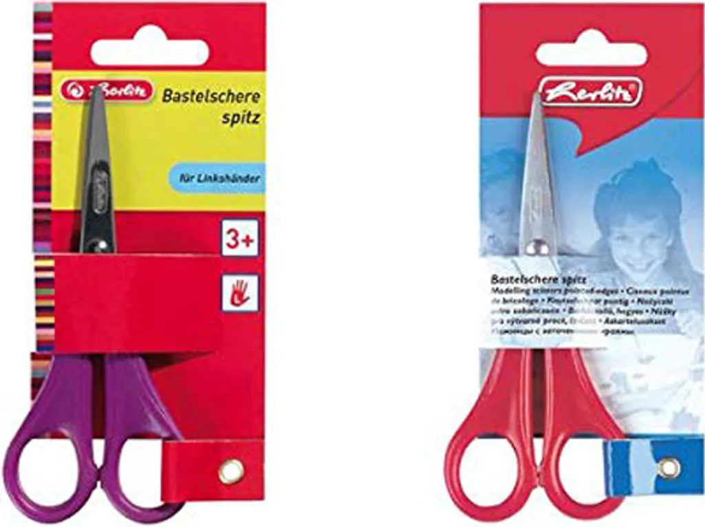 Ciseaux scolaires pointus 133 mm herlitz pour travaux manuels et bureau