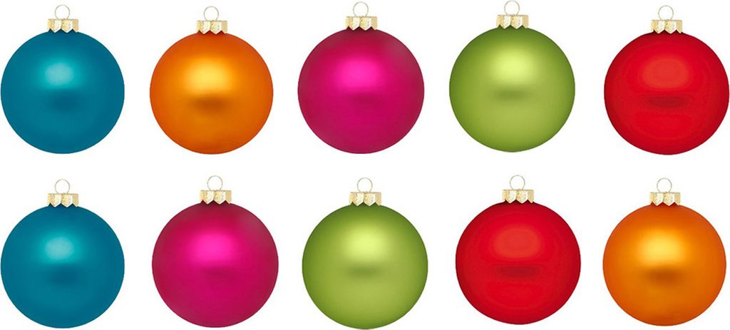 Weihnachtskugeln Glas 4-8cm mit Motiv 40er Set - Mille Fiori