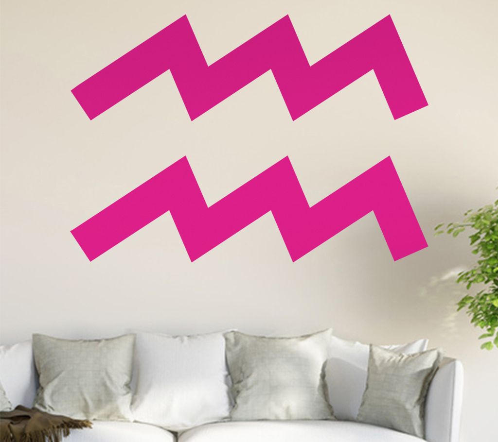 Sternzeichen: Wassermann Wandtattoo in 6 Größen - Wandaufkleber Wall Sticker - Dekoration, Küche, Wohnzimmer, Schlafzimmer, Badezimmer