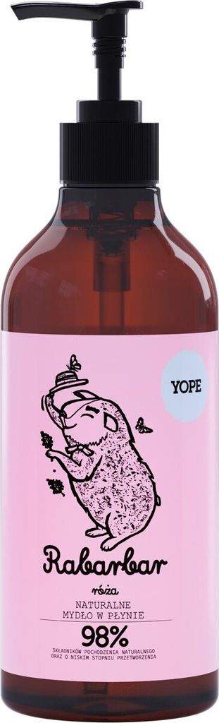 YOPE Natural Hand Soap Rhubarb and Rose 500ml