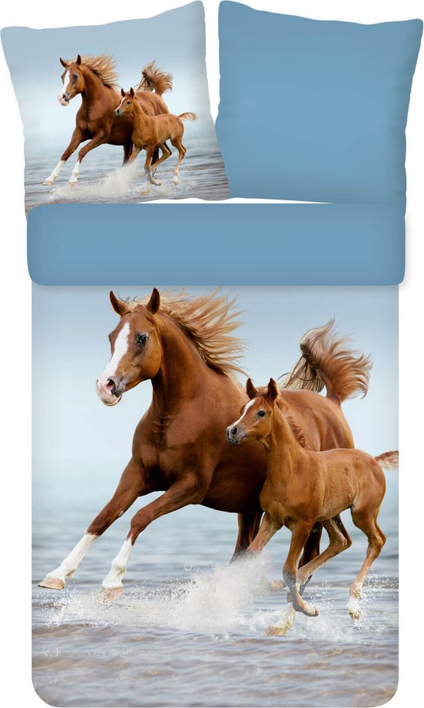ESPiCO Bettwäsche Trendy Bedding Wildpferde Renforcé 135 cm x 200 cm