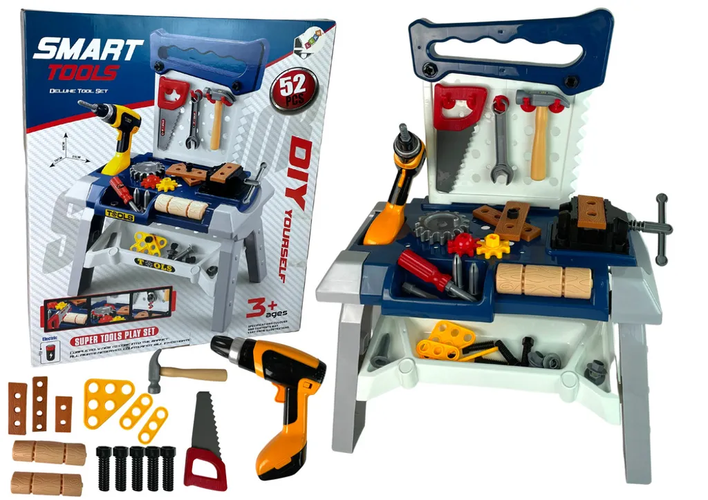 Kit de bricolage avec perceuse sans fil et outils à main essentiels