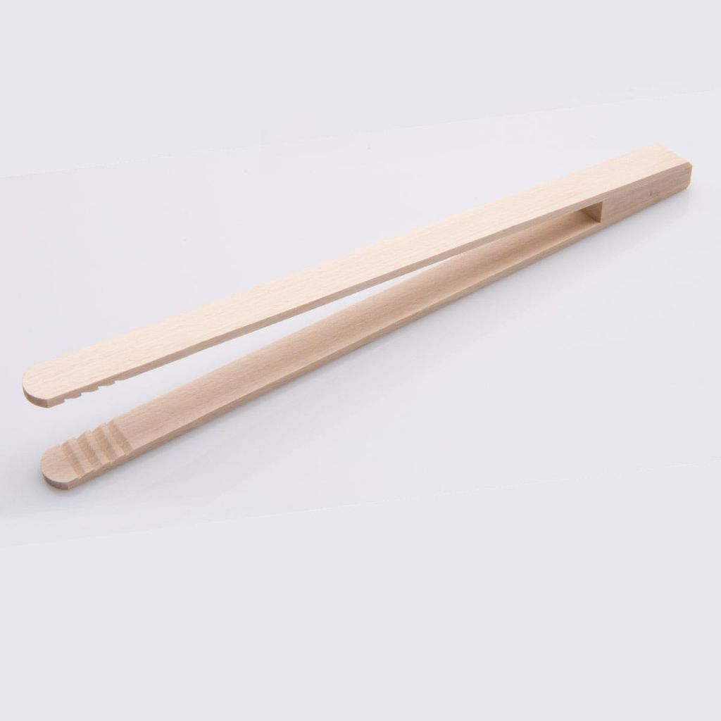 Grillzange aus Holz - Ideal für Unterwegs und das Lagerfeuer - 30cm Holzzange