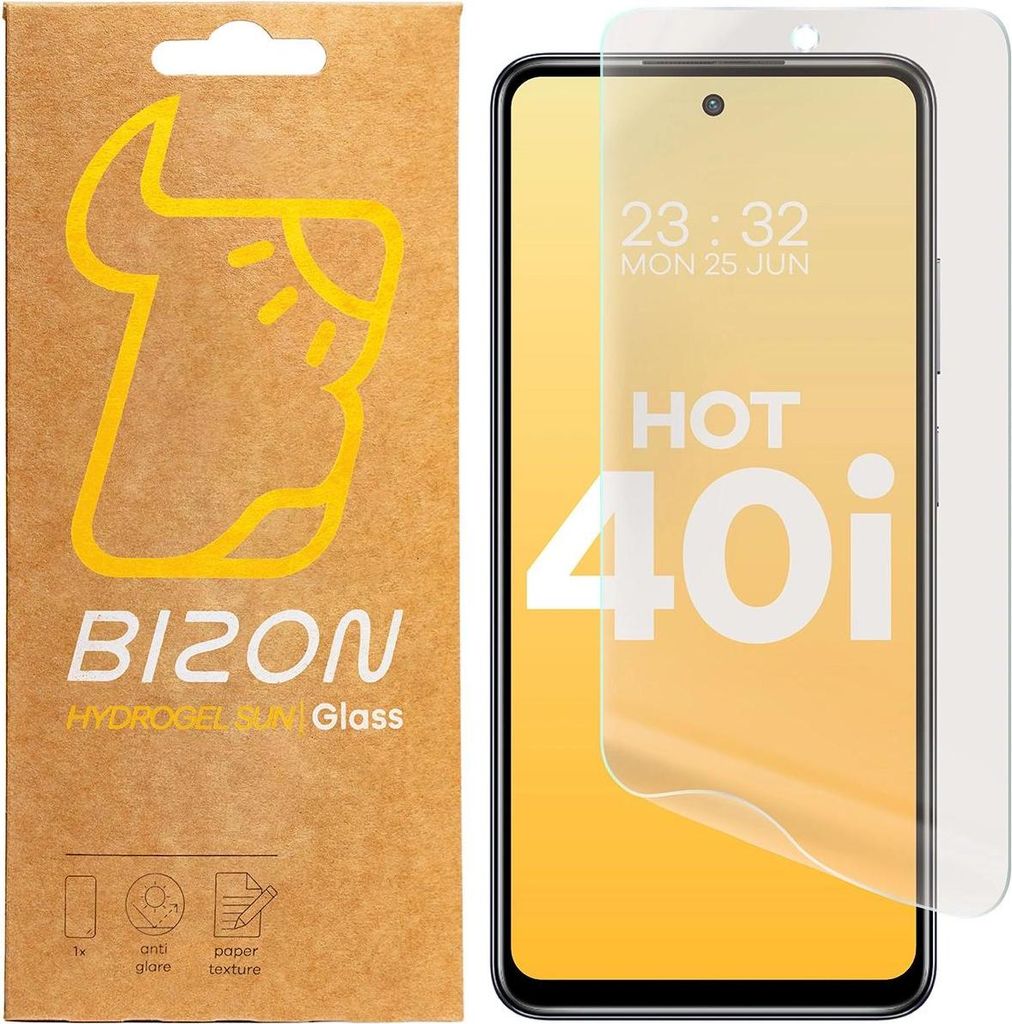 Bizon Glass Film Sun Mattfolie für Infinix Hot 40i, 2 Stück
