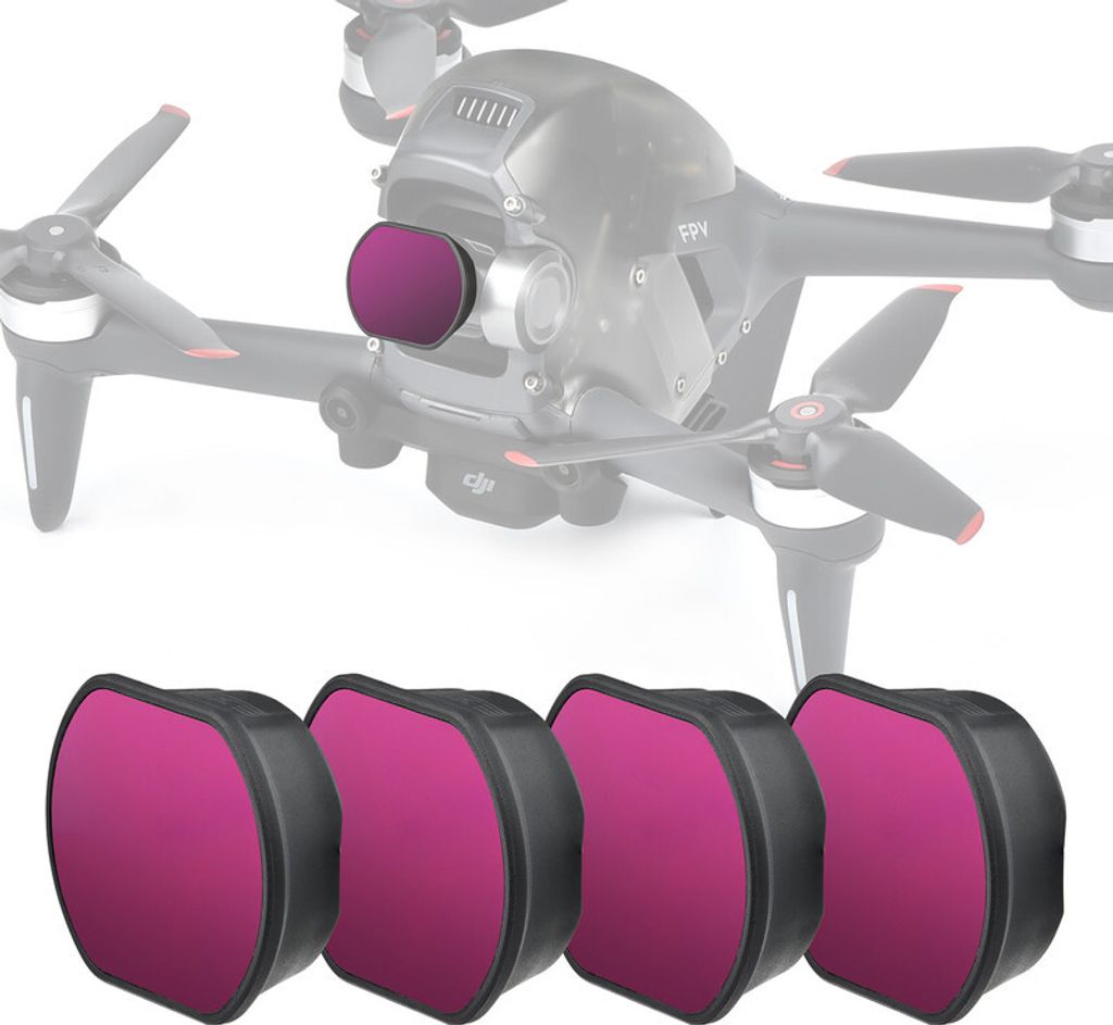 4er-Pack ND-Kameraobjektivfilter für DJI FPV-Drohnen-Combo-Zubehör Objektivschutz ND8 / ND16 / ND32 / ND64