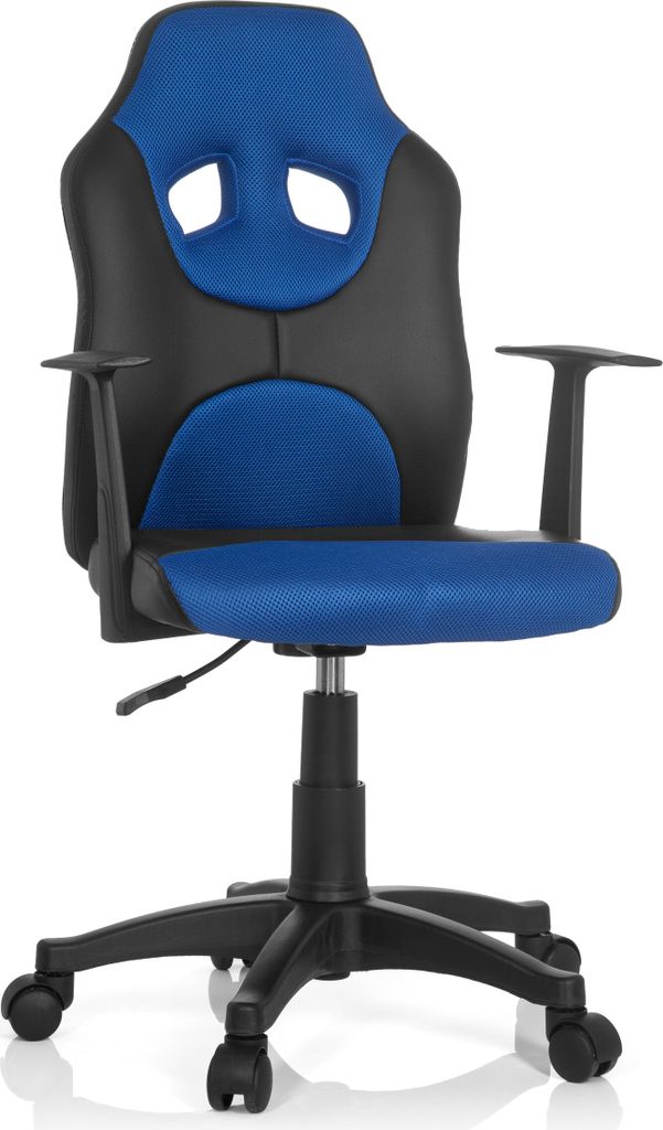 hjh OFFICE Kinderdrehstuhl KID GAME AL Schreibtischstuhl für Kinder höhenverstellbar mit Armlehnen Kunstleder