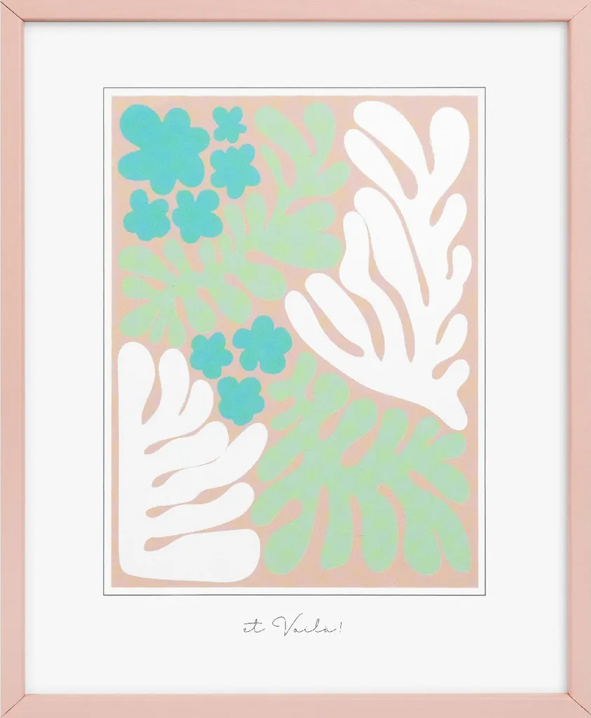 Grand cadre mural 40x50 Aura Goldbuch en bois massif rose poudré mat