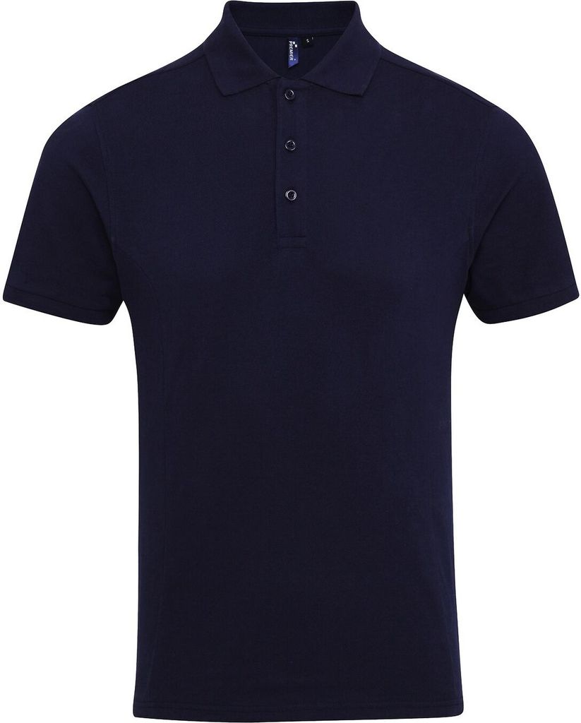 Premier Herren Coolchecker Piqué-Poloshirt mit CoolPlus RW6268 (S) (Marineblau)