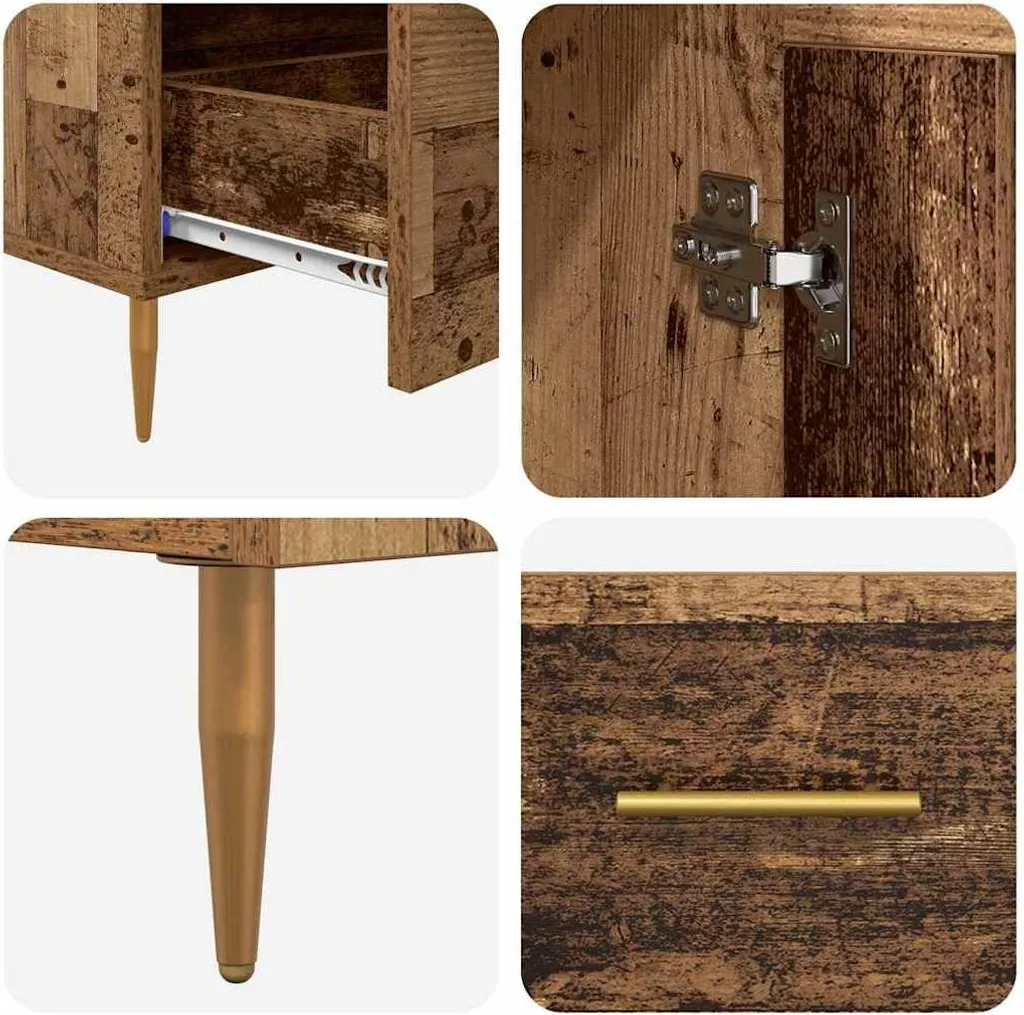 vidaXL Credenza in Legno di Recupero 115cm | Vetrina Rustica Online - 8