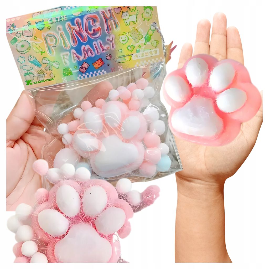 Zábavná antistresová hračka Squishy - měkká kočičí tlapka - Obrázek produktu 