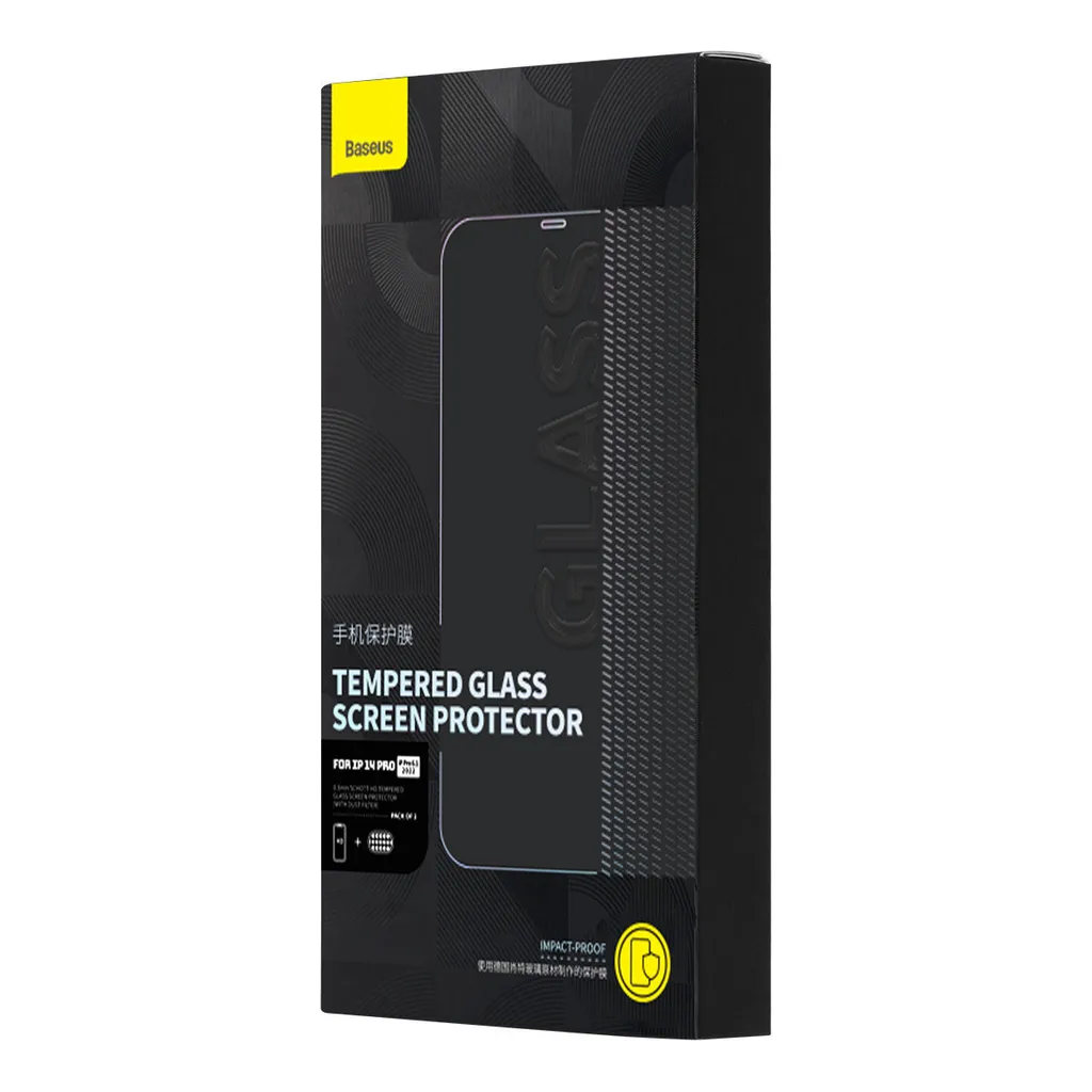 2 Pezzi Vetro Temperato Baseus iPhone 14 Pro + Kit Montaggio - 5