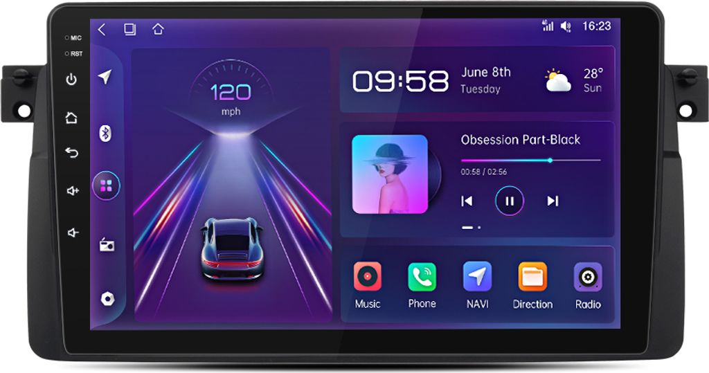 9" Android Auto Autorádio pre BMW 3er E46 GPS Navi USB BT Obrázok produktu 