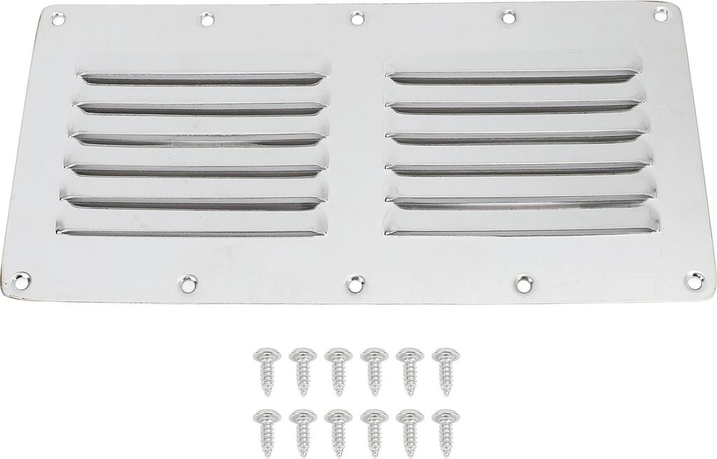 Boots-Lüftungsgitter, rostfrei, 304 Edelstahl, Marine-Lüftungsgitter-Abdeckung mit Schrauben für Yachten, Wohnmobile, 230 x 115 mm/9,1 4,5 Zoll