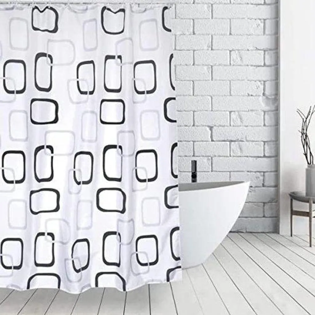 Rideau de douche polyester 180x200 cm anti-moisissure imperméable