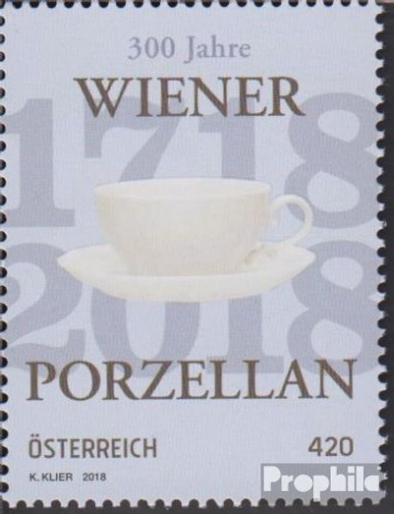 Briefmarken Österreich 2018 Mi 3436 (kompl.Ausg.) postfrisch Wiener Porzellan