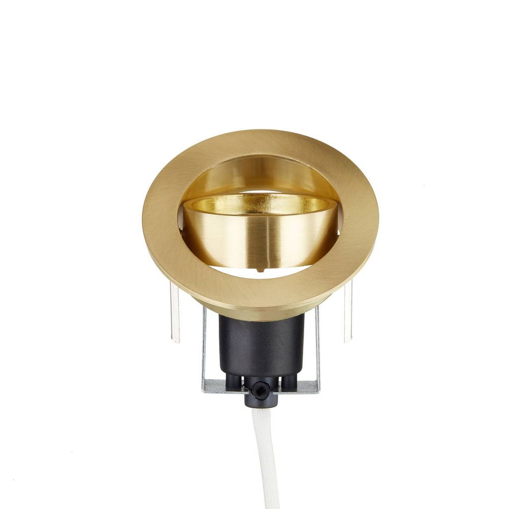 Lindby Sunil Einbaustrahler, satin gold