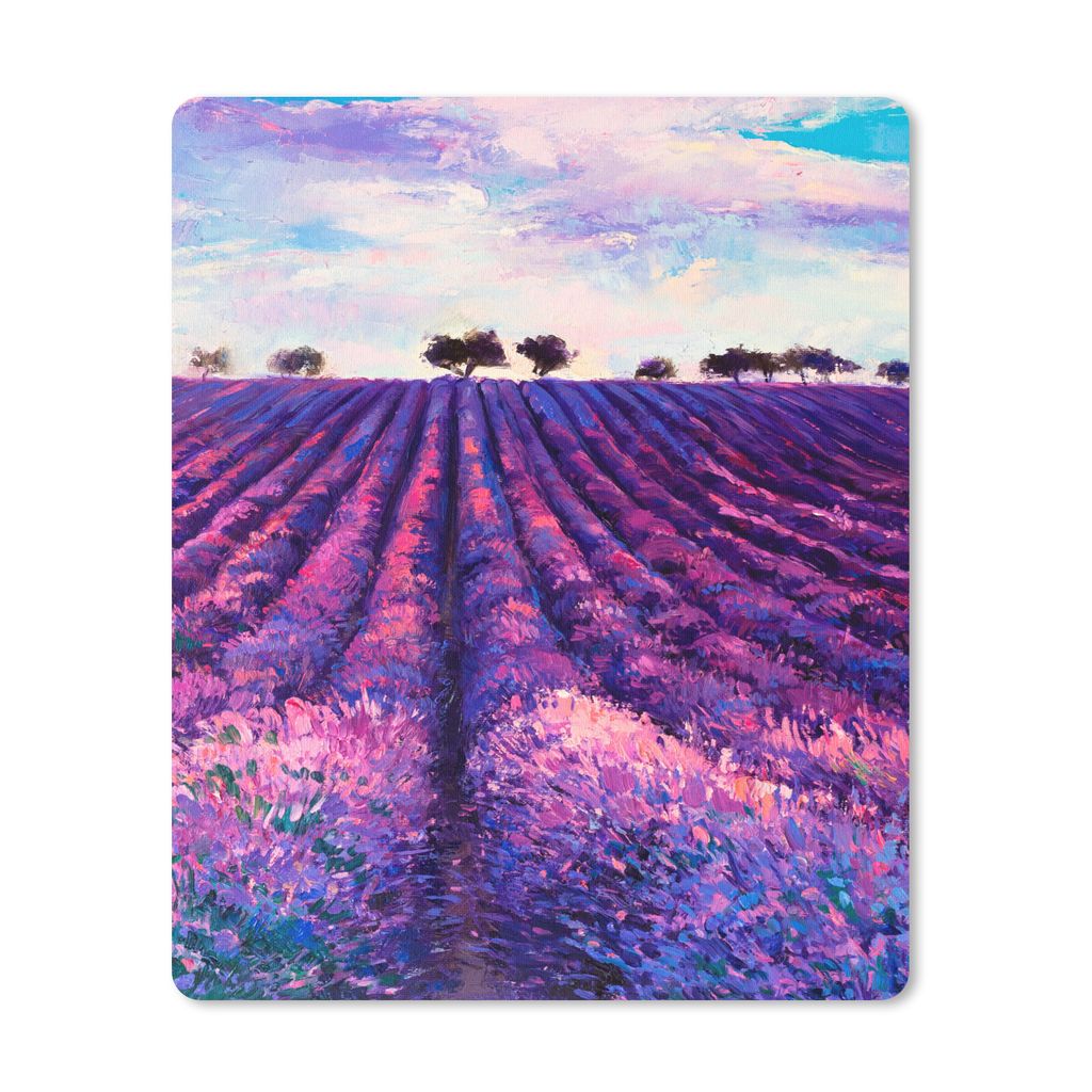 MuchoWow Mauspad Mousepad Ölfarbe - Malerei - Blumen 19x23 cm - Mousepads - Maus Mat - Pad - Mausunterlage - Mauspads - Spielen