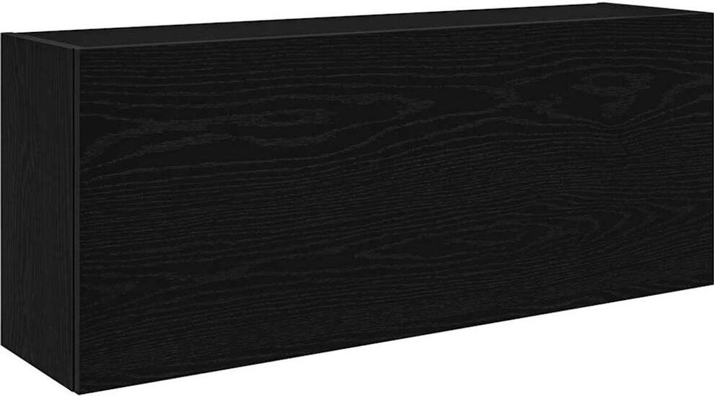 vidaXL Bad-Wandschrank Schwarz 100x25x40 cm Holzwerkstoff