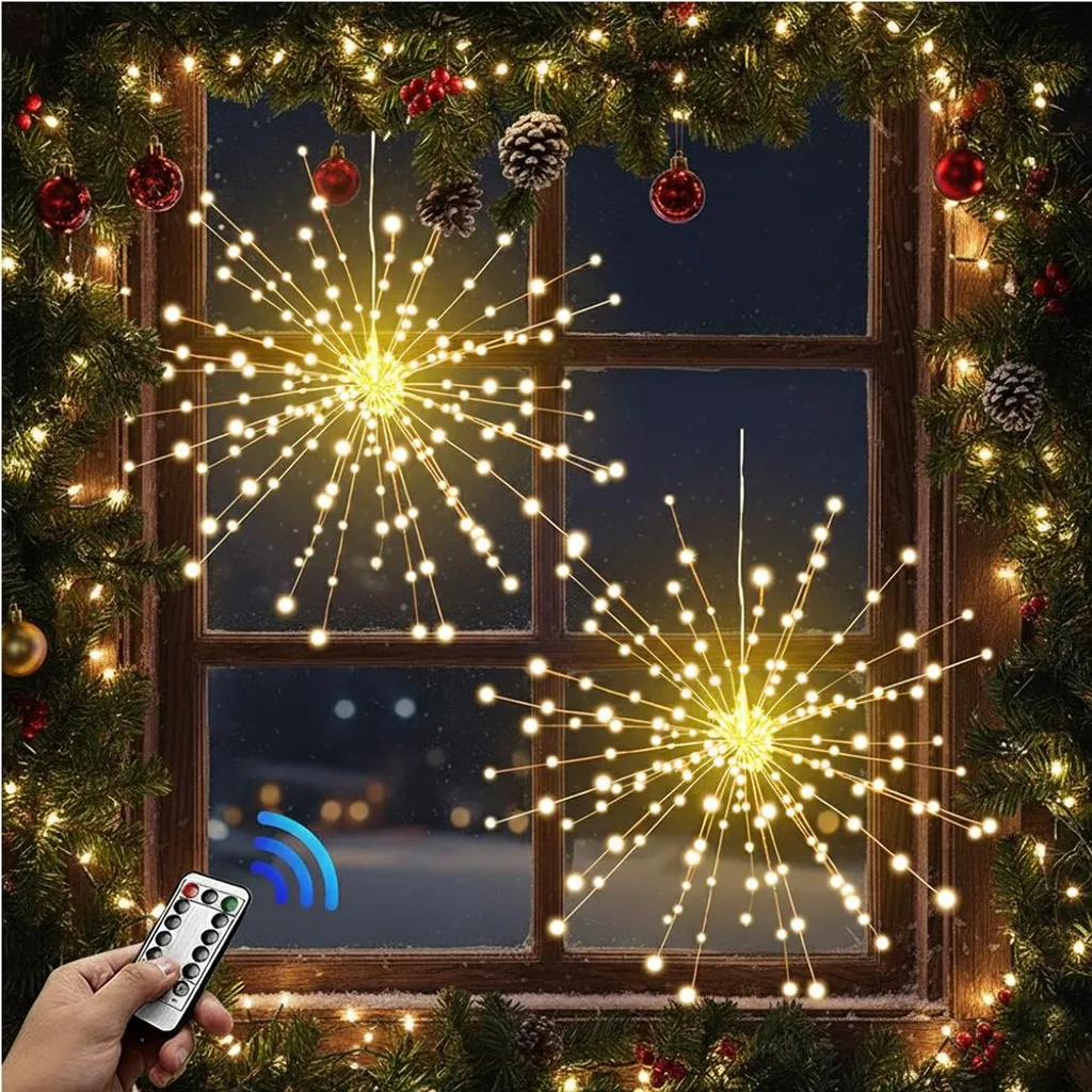 Éclairage de Noël Sans Fil 200 LED pour Intérieur et Fenêtres DIY