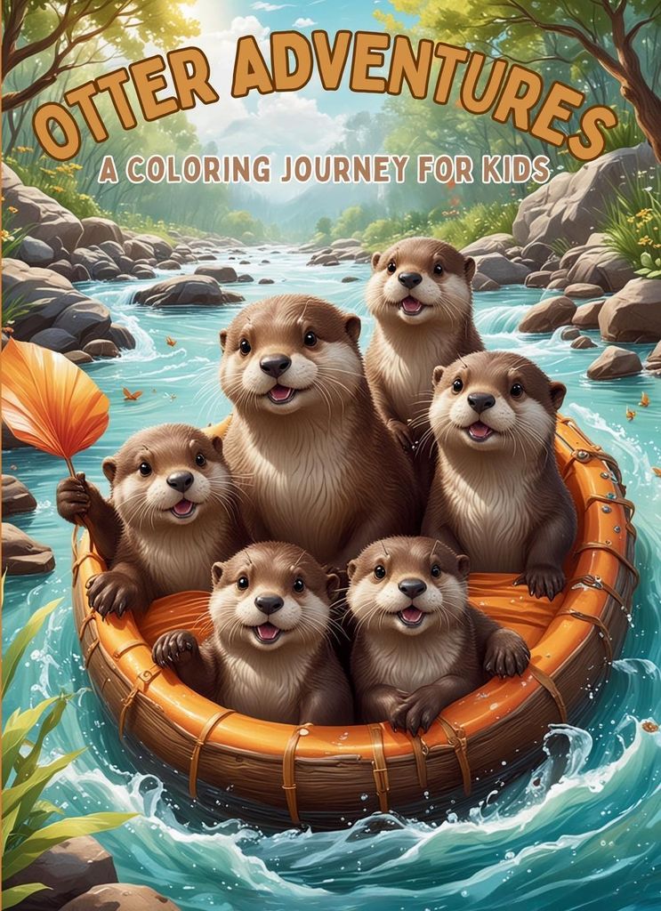 Otter Adventures Activity Coloring Book for Kids