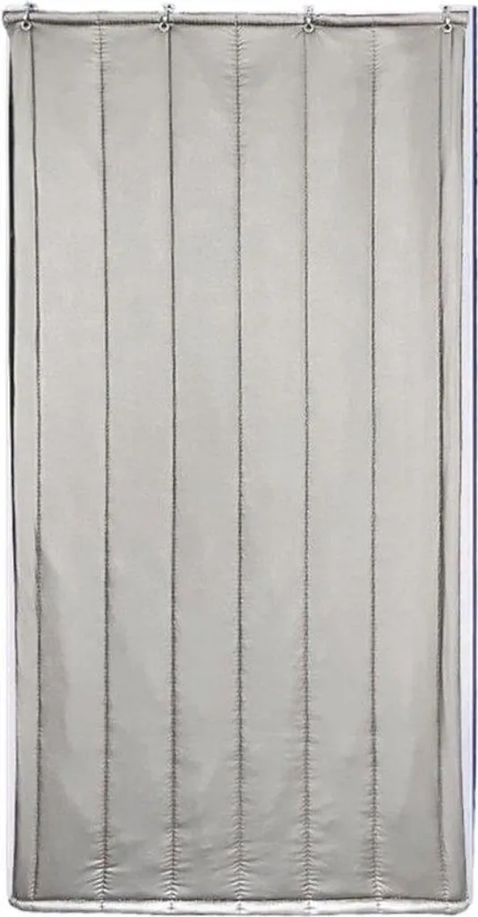 Rideau thermique 90 x 220 cm en coton isolant blanc pour porte d'entrée