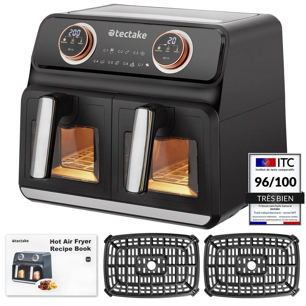 Friteuse à air chaud Samurai, 2 compartiments de cuisson, 7 Image du produit 