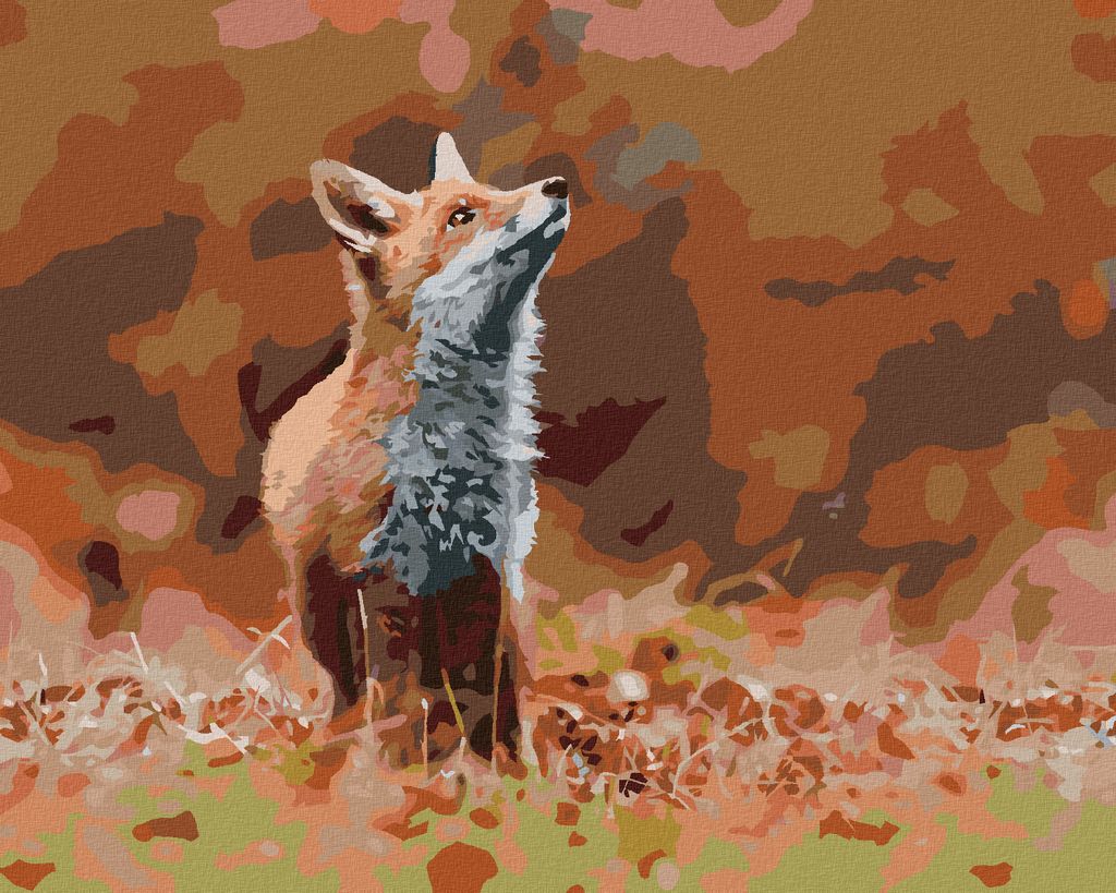 Zuty - Malen nach Zahlen - FUCHS IM WALD, 40x50 cm, ohne Keilrahmen