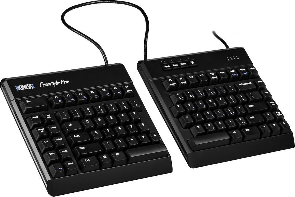 Kinesis Freestyle Pro Quiet Keyboard US QWERTY - Mechanische Tastatur, Schaltertyp linear- Alphanumerische Tasten: Cherry MX Red Switches- Plug and...