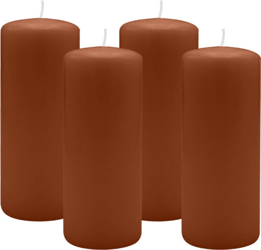 4er Set Adventskranzkerzen Haselnuss Ø 60 x 120 mm