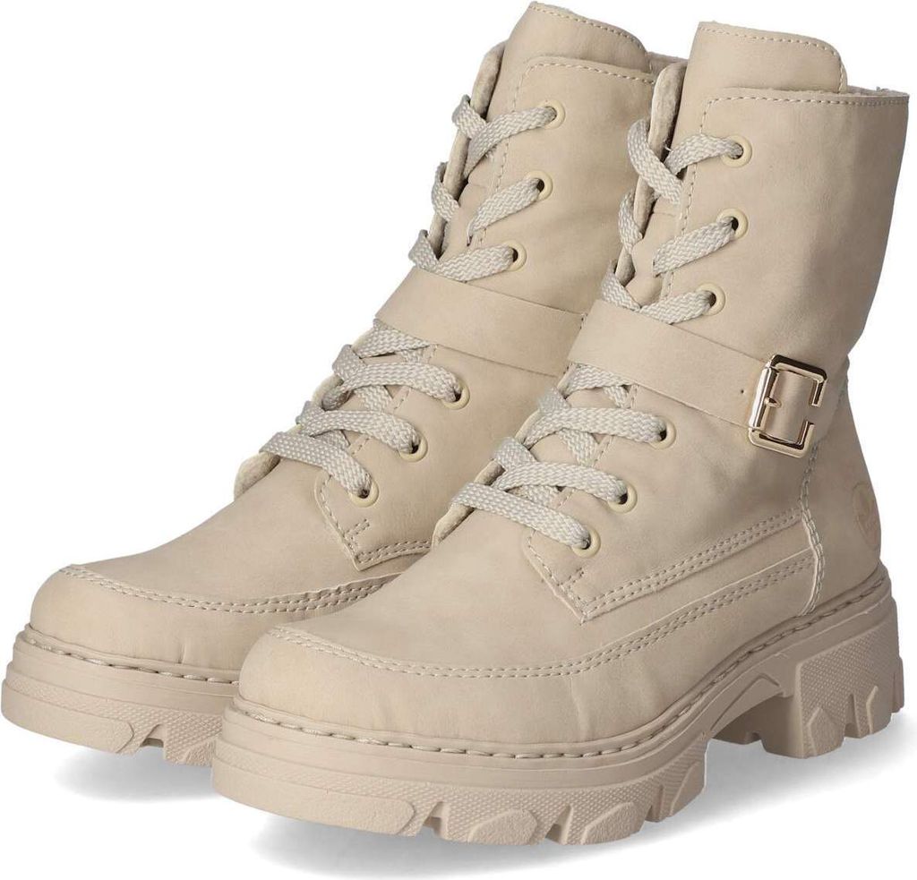 Biker Boots Halbstiefel Damen Beige Stiefeletten Damenboots Gr 43