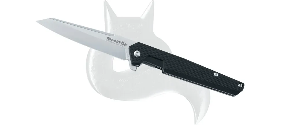 Couteau FOX Jimson Renard Noir pour une Coupe Nette et Durable en G10