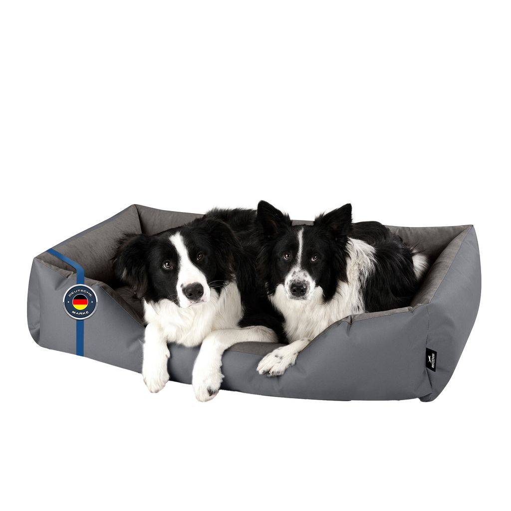 BedDog Hundebett ZARA,(XXL) ca. 120x85x23cm,STEEL-GREY (grau)