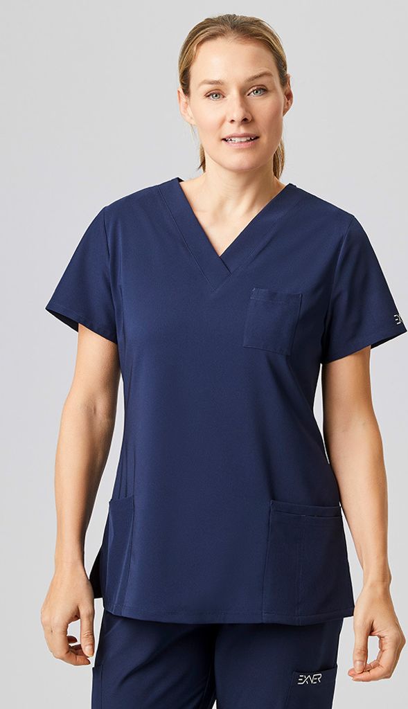 Damen Kasack, Sportsline, regular fit, V-Ausschnitt, halbarm