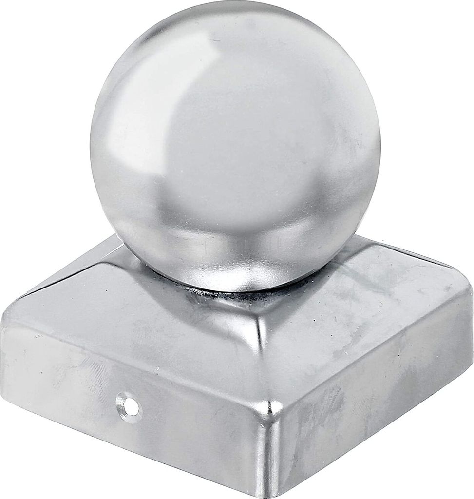 Pfostenkappe Edelstahl Kugel für 7 x 7 cm Pfosten - pro Stück